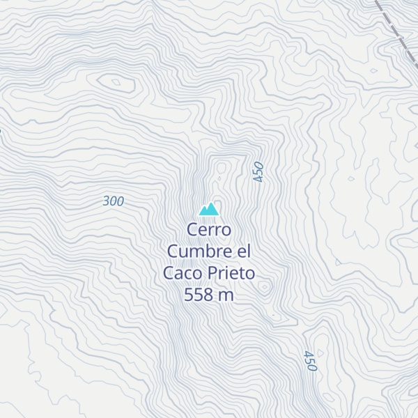 Map of Cerro Cumbre el Caco Prieto
