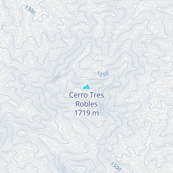 Map of Cerro Tres Robles