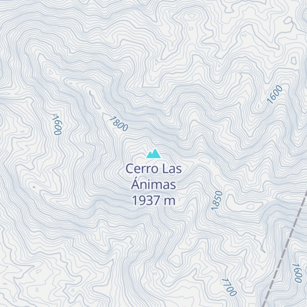 Map of Cerro Las Ánimas