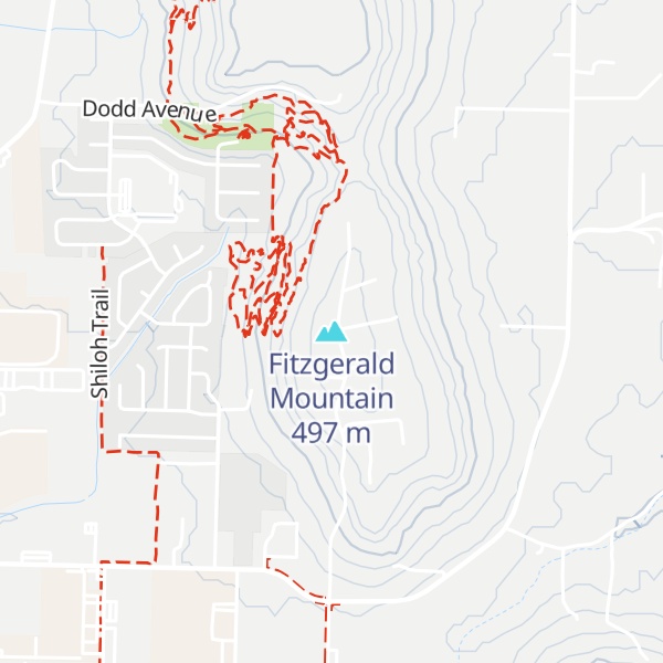 Map of Fitzgerald Mountain