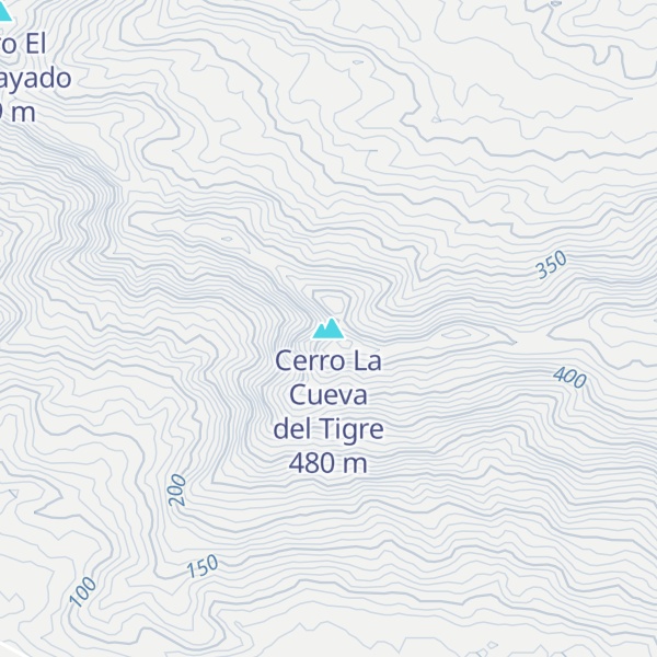 Map of Cerro La Cueva del Tigre