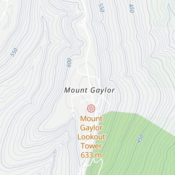 Map of Gaylor Mountain