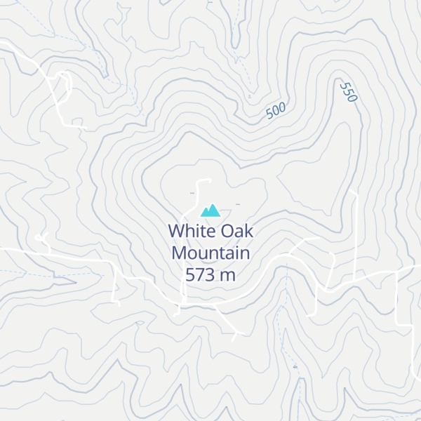 Map of White Oak Mountain