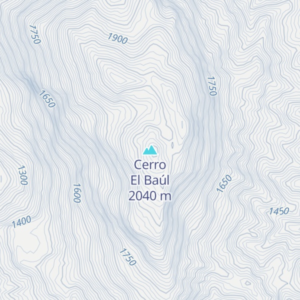 Map of Cerro El Baúl
