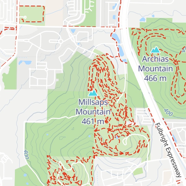 Map of Millsaps Mountain
