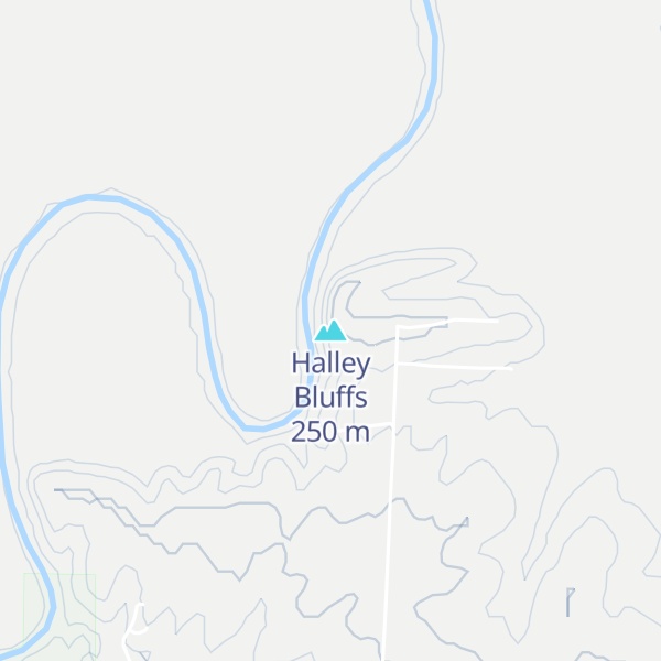 Map of Halley Bluffs