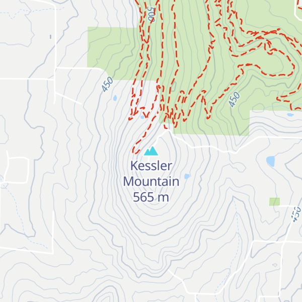 Map of Kessler Mountain