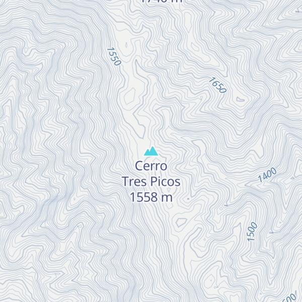 Map of Cerro Tres Picos