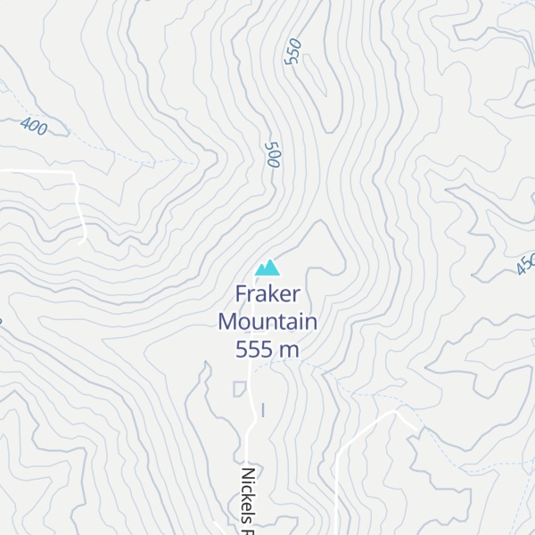 Map of Fraker Mountain