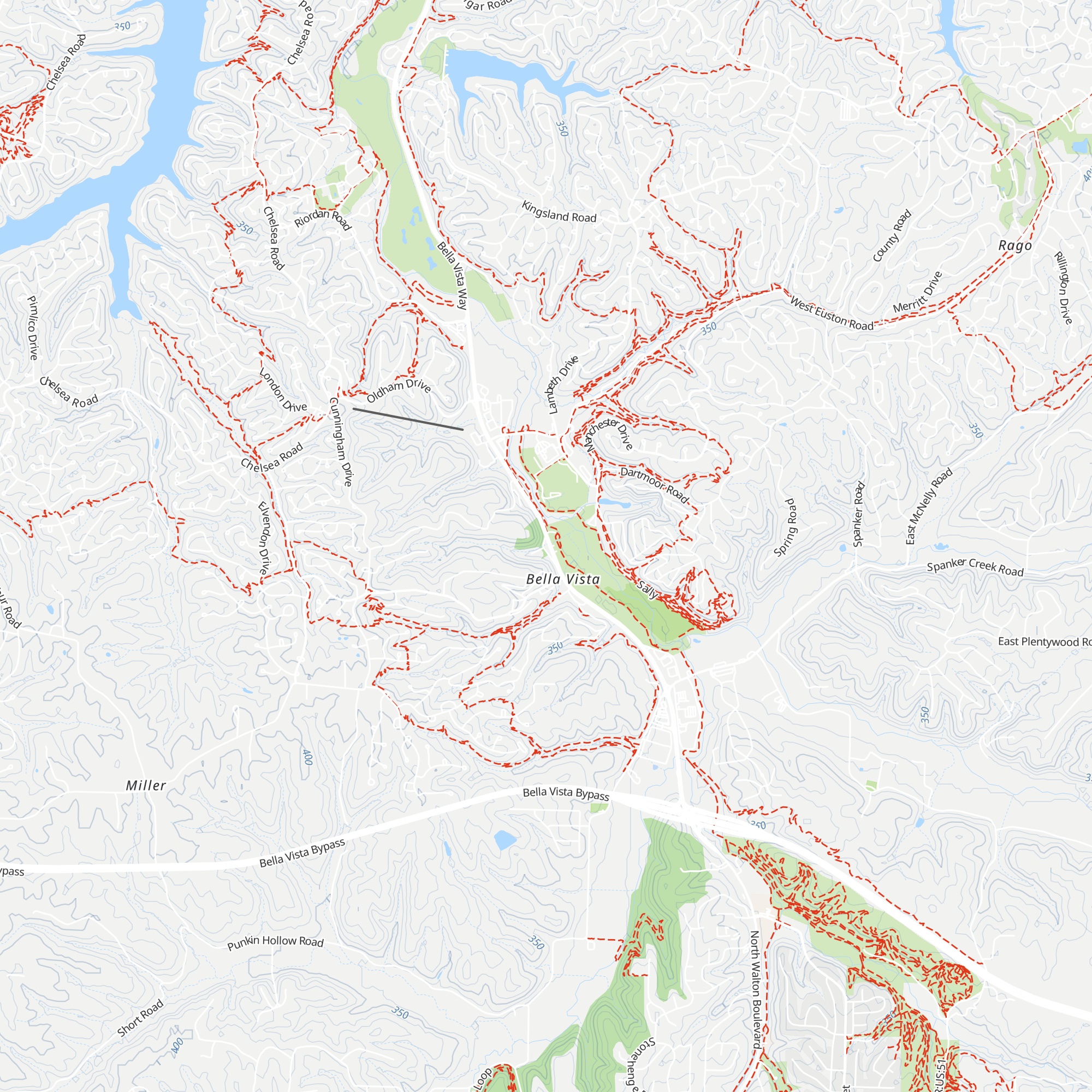 Bentonville Welcome Center map