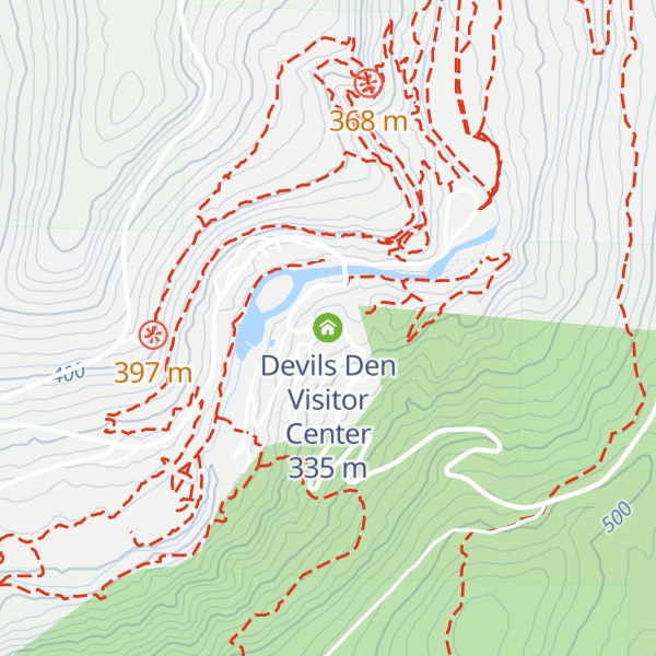Map of Devils Den Visitor Center