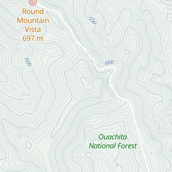 Map of Round Top Mountain