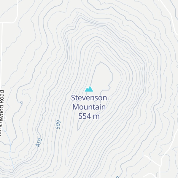 Map of Stevenson Mountain