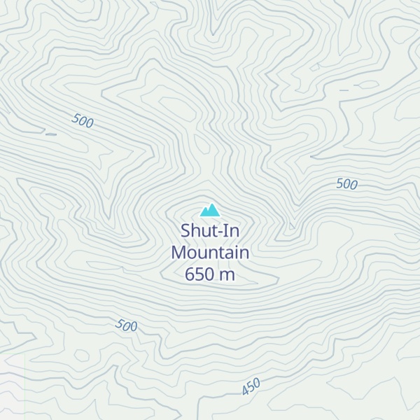 Map of Shut-In Mountain