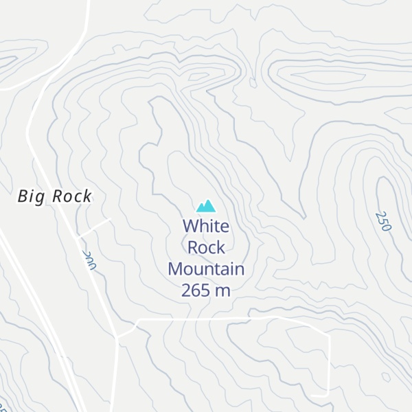 Map of White Rock Mountain