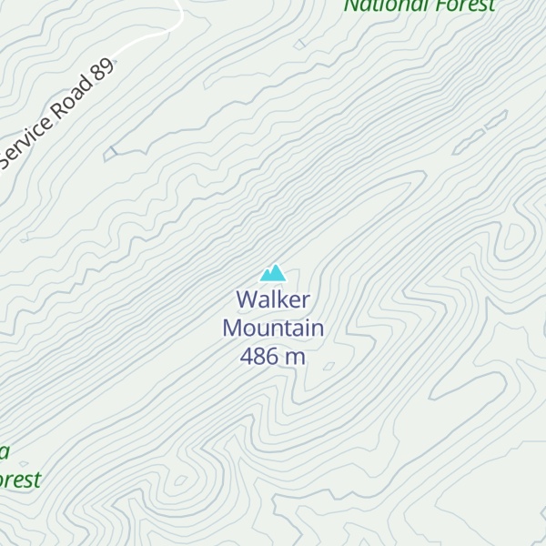 Map of Walker Mountain