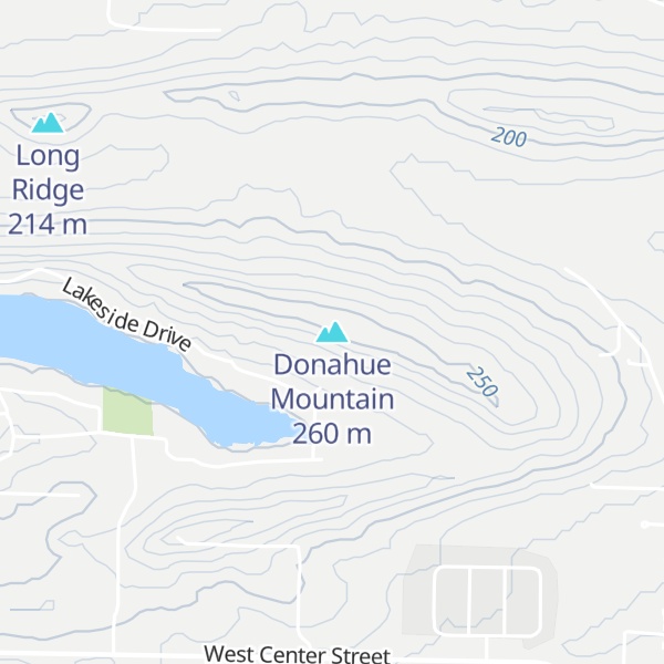 Map of Donahue Mountain