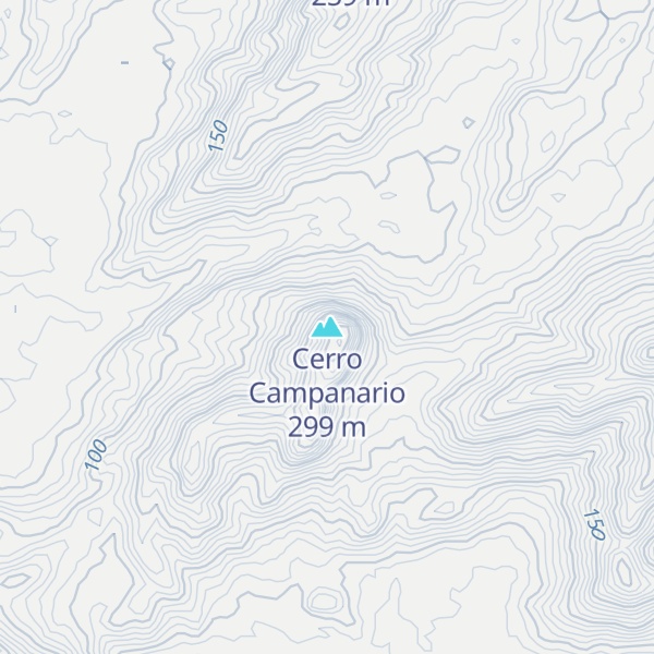 Map of Cerro Campanario