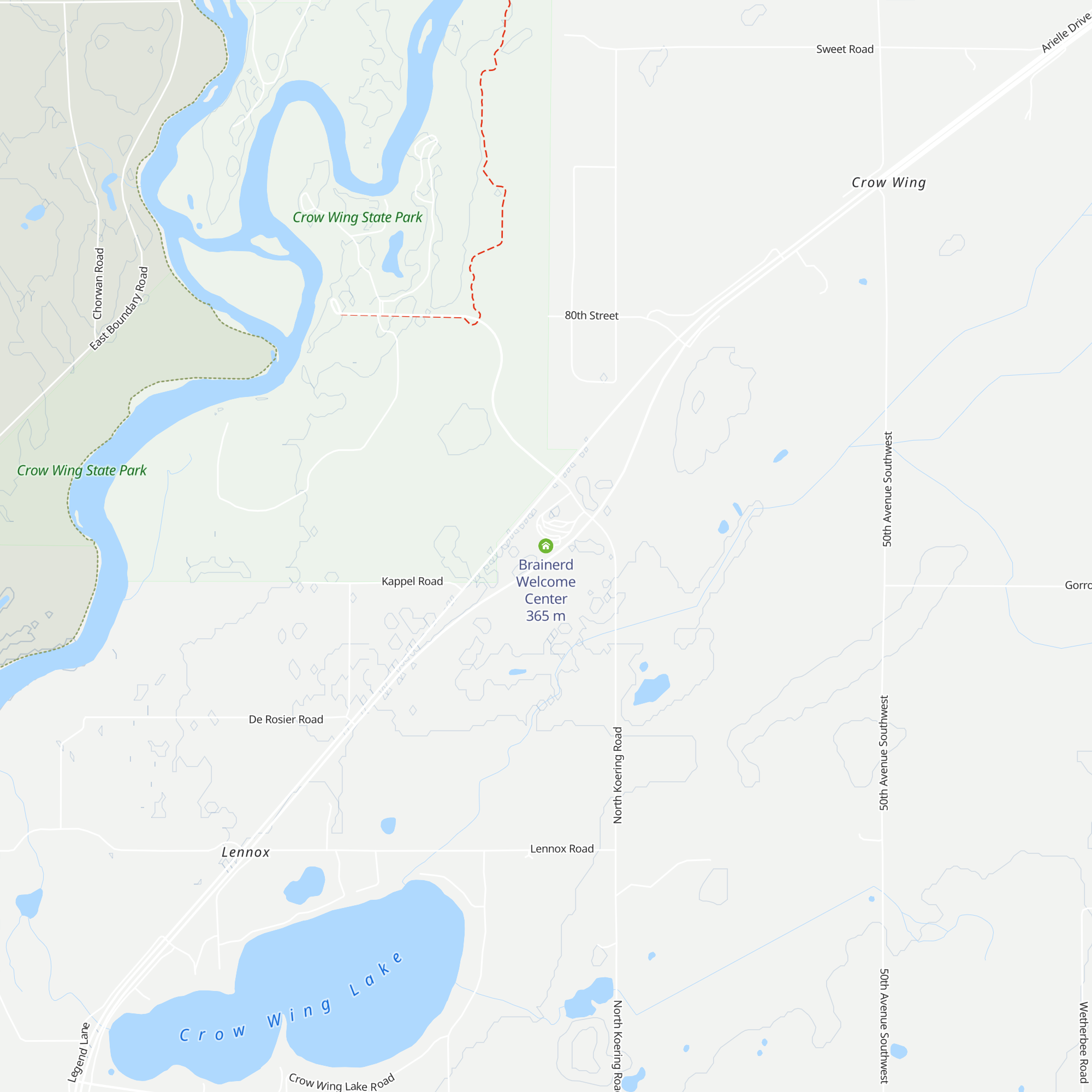 Brainerd Welcome Center map