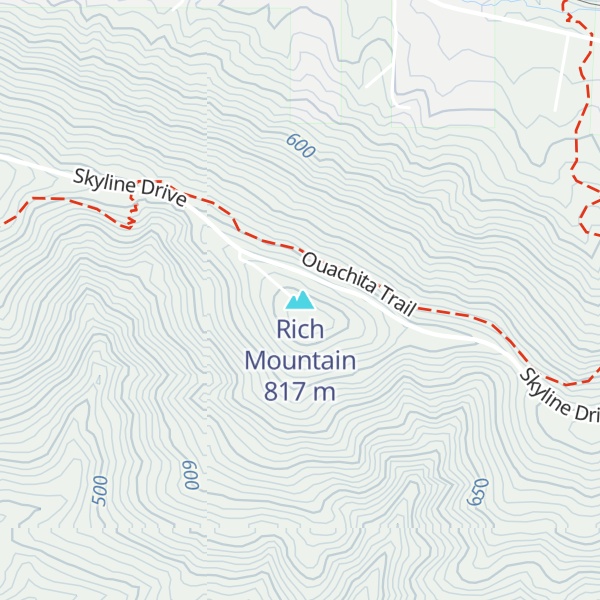Map of Rich Mountain