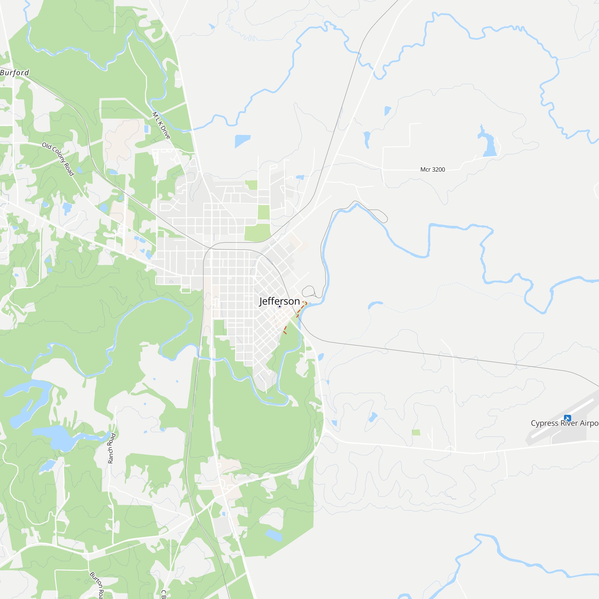 City of Jefferson Convention and Visitors Bureau map