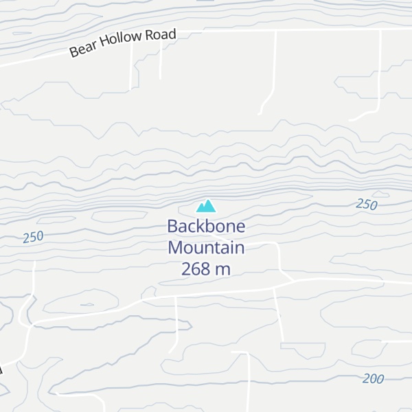 Map of Backbone Mountain