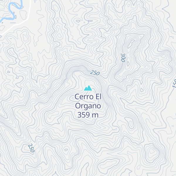 Map of Cerro El Organo