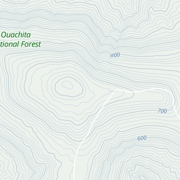 Map of Poteau Mountain