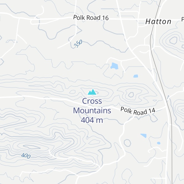 Map of Cross Mountains