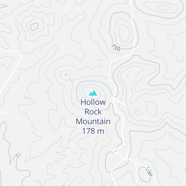 Map of Hollow Rock Mountain
