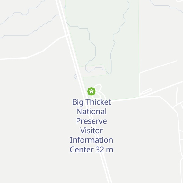 Map of Big Thicket National Preserve Visitor Information Center
