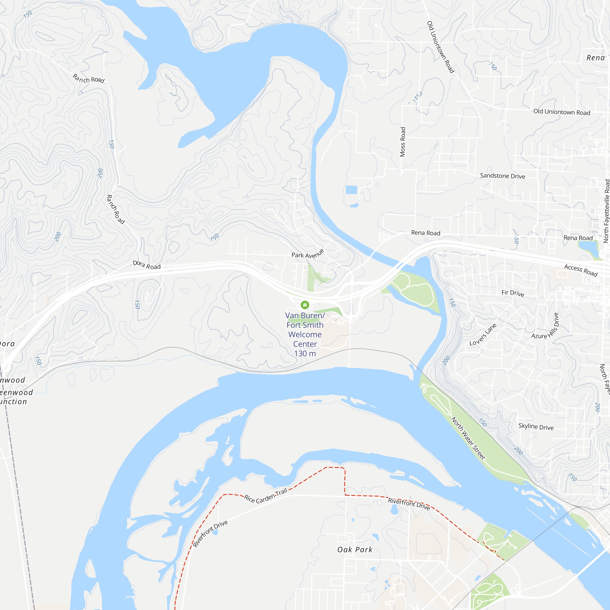 Van Buren/Fort Smith Welcome Center map
