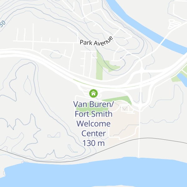 Map of Van Buren/Fort Smith Welcome Center