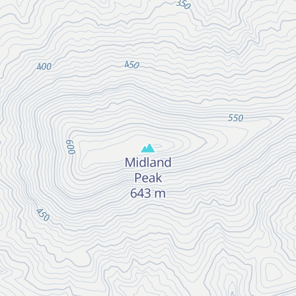 Map of Midland Peak