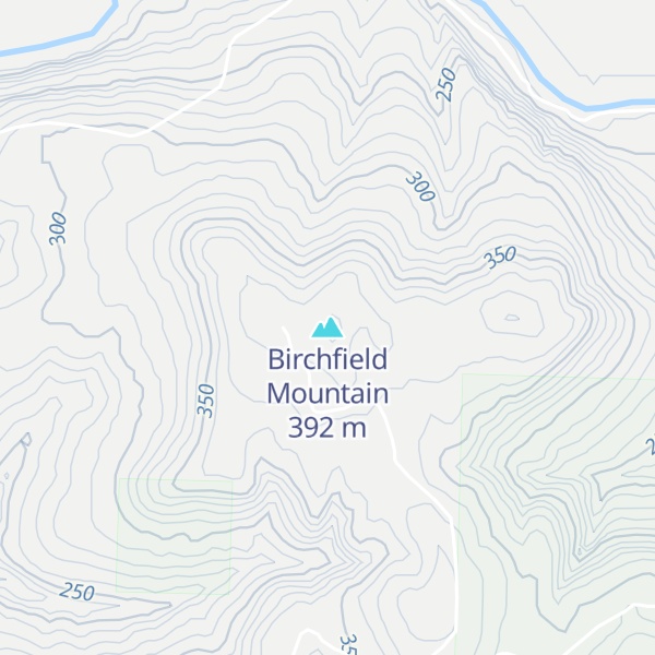 Map of Birchfield Mountain
