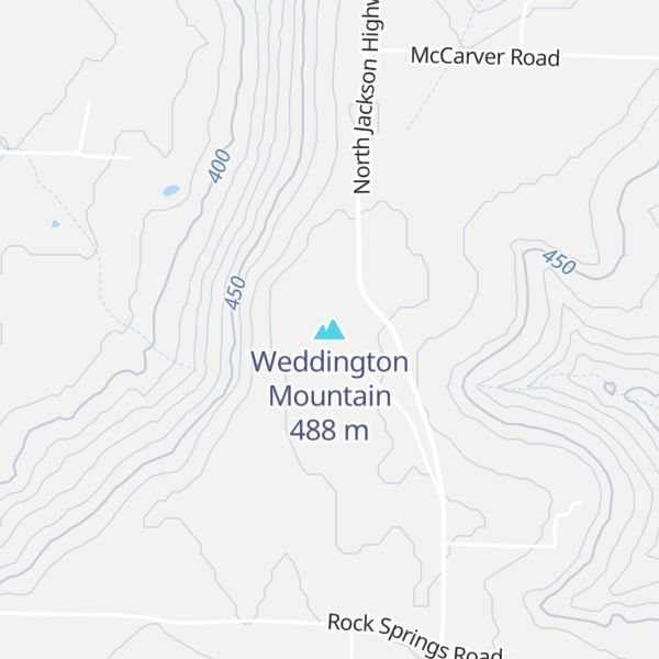 Map of Weddington Mountain