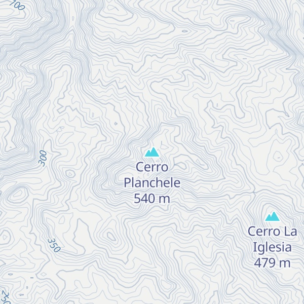 Map of Cerro Planchele