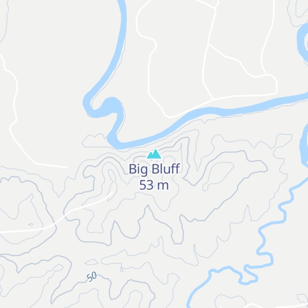 Map of Big Bluff