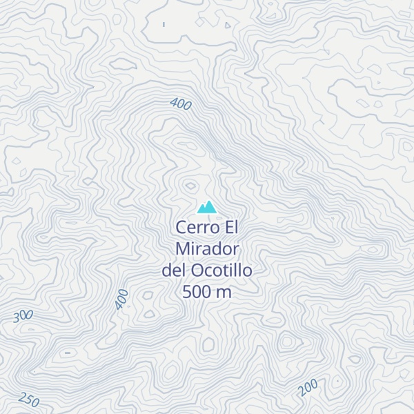 Map of Cerro El Mirador del Ocotillo