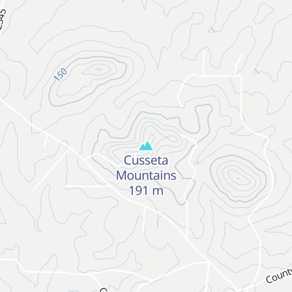 Map of Cusseta Mountains