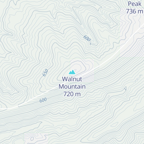 Map of Walnut Mountain