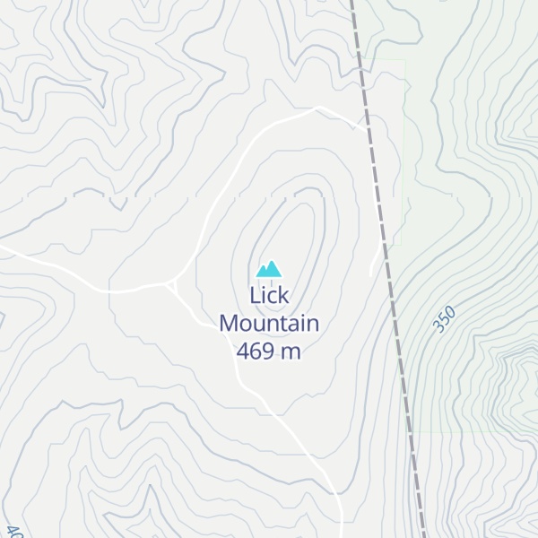 Map of Lick Mountain