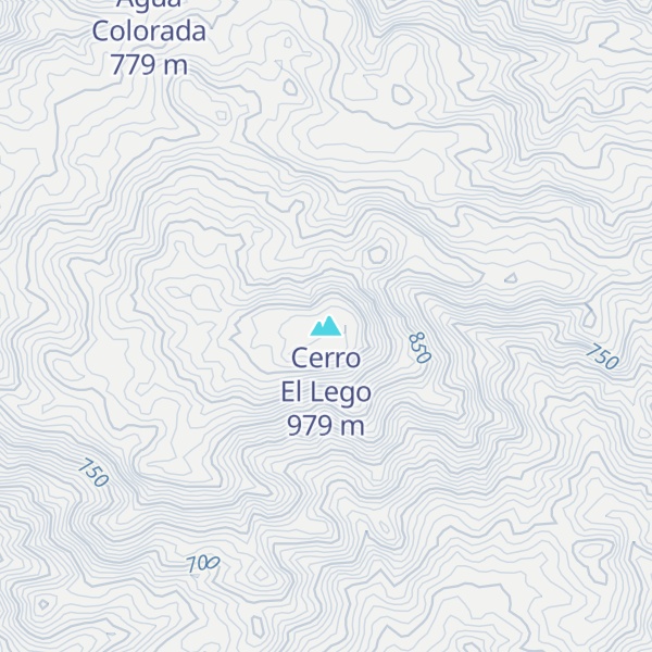 Map of Cerro El Lego