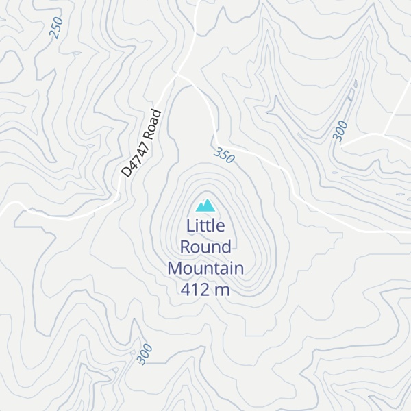 Map of Little Round Mountain