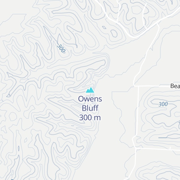 Map of Owens Bluff