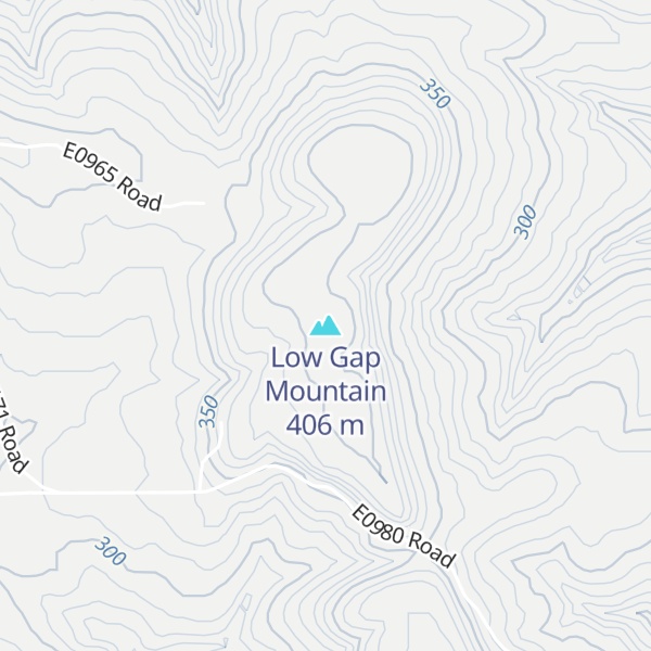 Map of Low Gap Mountain