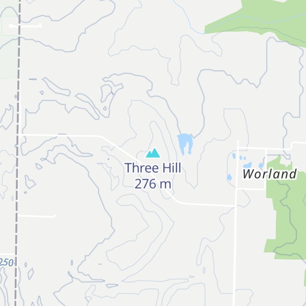 Map of Three Hill