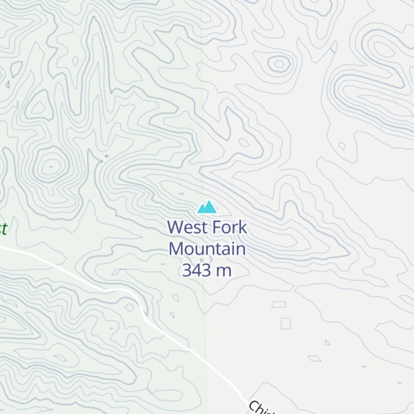 Map of West Fork Mountain