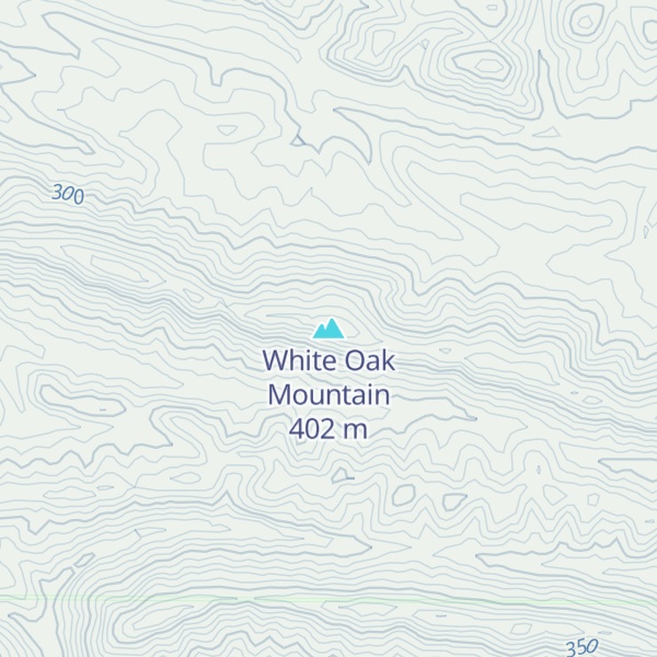 Map of White Oak Mountain