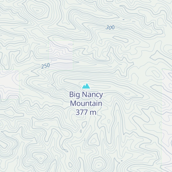 Map of Big Nancy Mountain